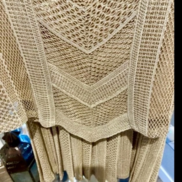 Damianou VINTAGE Metallic Champagne Maxi 2pc Dress | Size S | MSRP was $900 - Picture 8 of 11